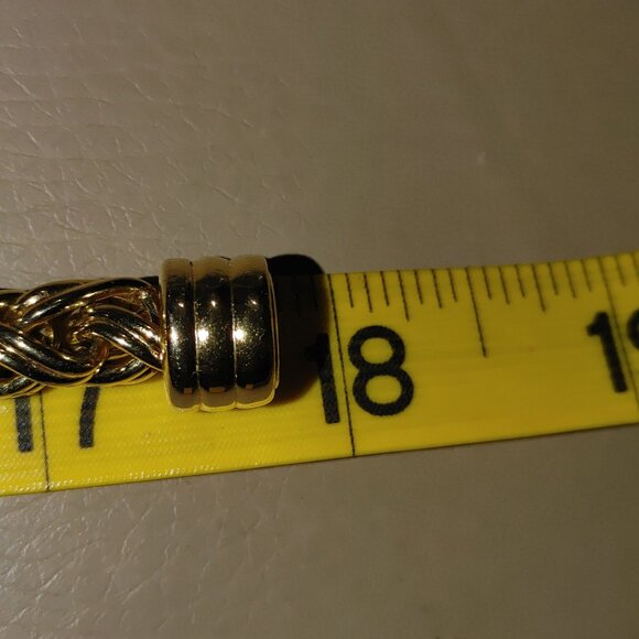 Joseph Esposito Snap Woven Chain Necklace Detachable Pendant Gold Tone Black Red - Picture 8 of 16